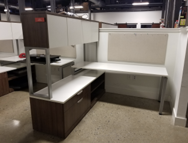 Office Source Freestanding L-Desk