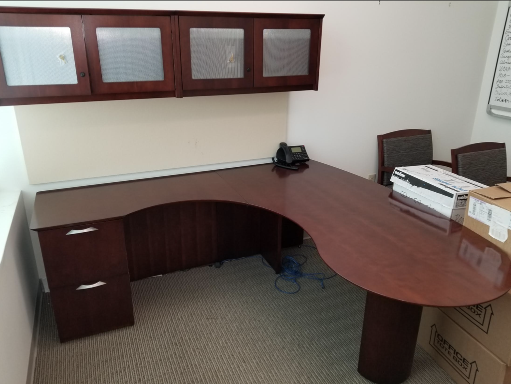 Dark Cherry Wood Desk