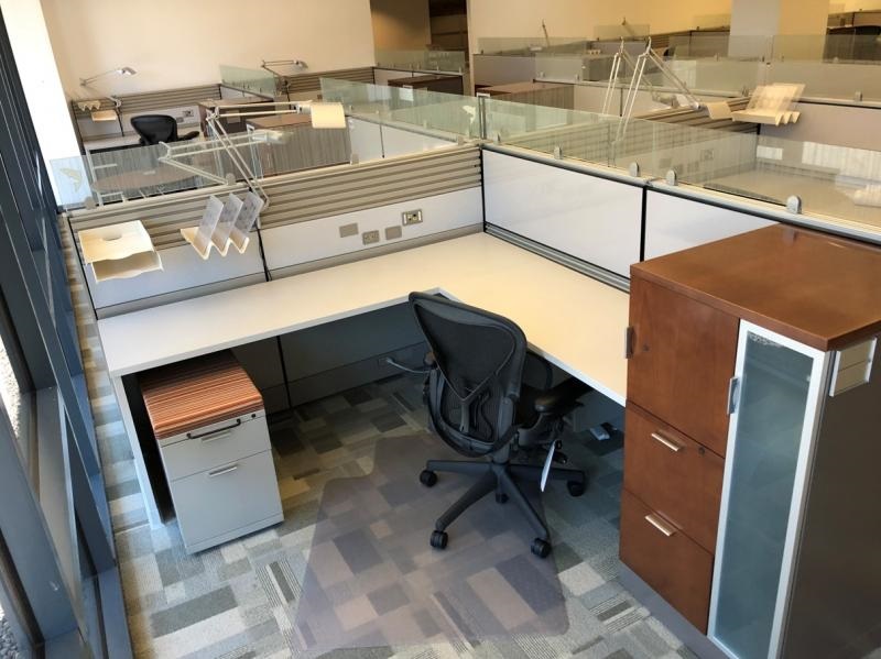 #148 Herman Miller Cubicles with Glass Panels