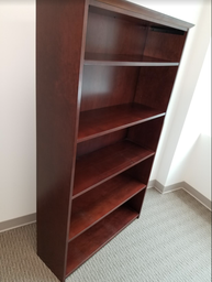 Dark Cherry Wood Tall Bookcase