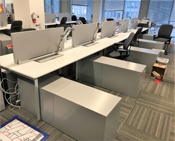 #188 Steelcase FrameOne Benching Workstations with Mobile Privacy Divider