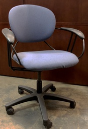 Blue Fabric Steelcase Uno Chair