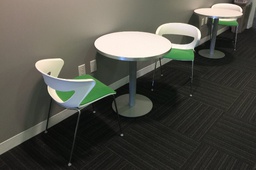 Round Breakroom Table with 2 Chairs